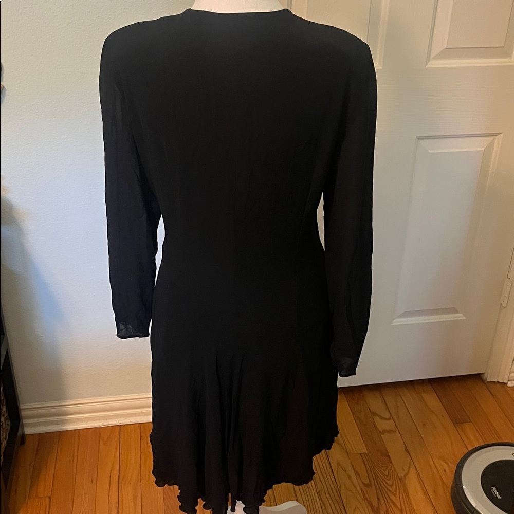 Elegant Black Wrap style Dress - Picture 5 of 11